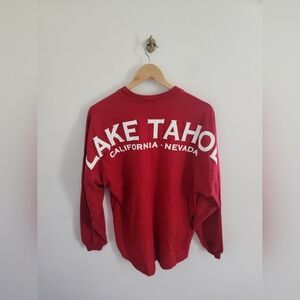 Spirit Lake Tahoe Long Sleeve Red Tee Size Small